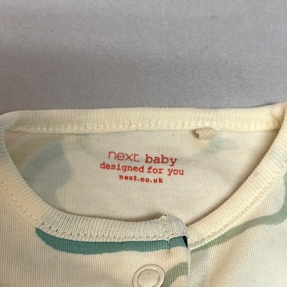 Next - NWOT - Cream and Red Footies with Whimsical Rainbow Design - Picture 2 of 4